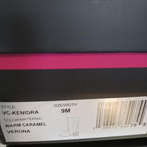 Vince Camuto Kenidra Water-Repellent Slouch Boot Color Warm Caramel Size 9 - Picture 10 of 11